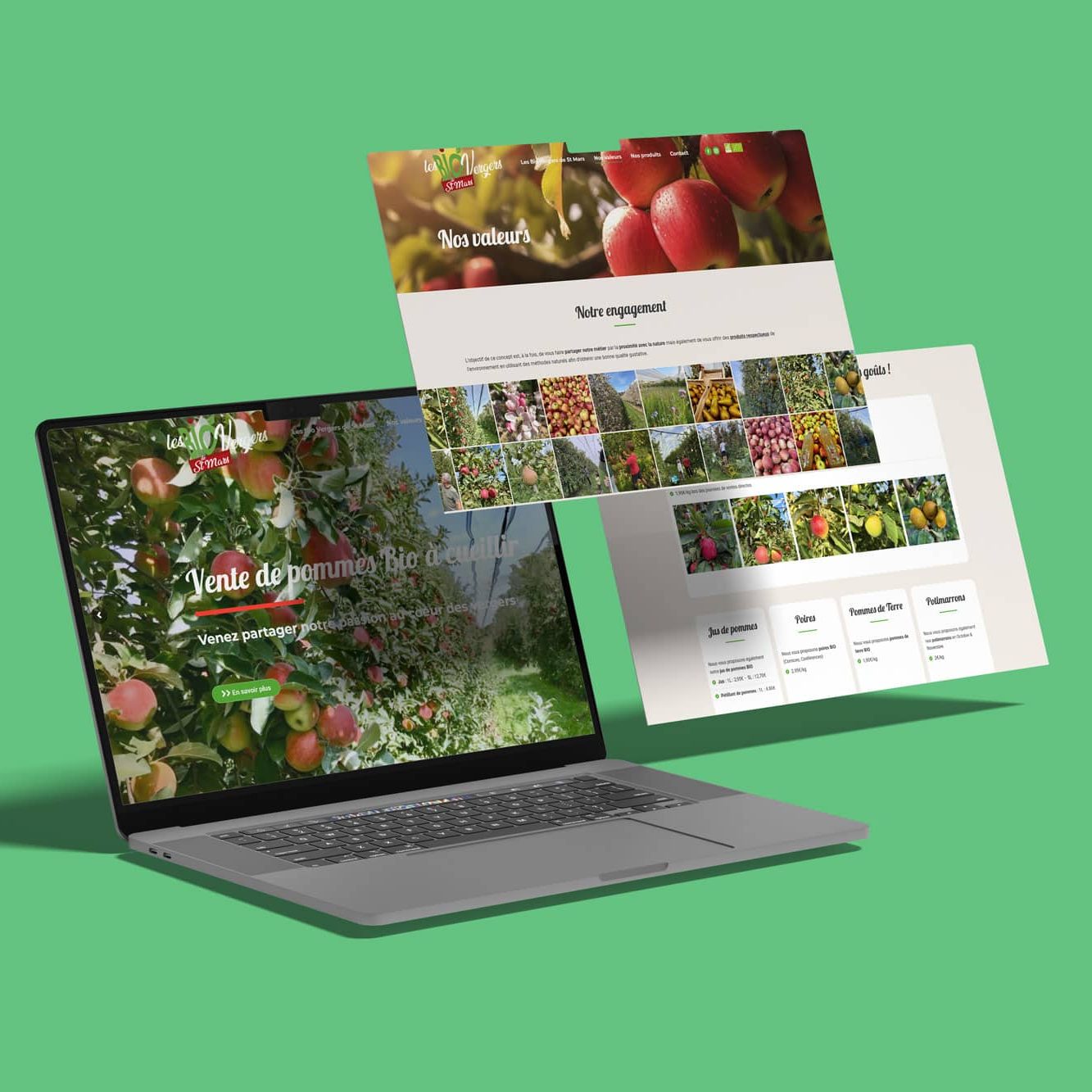 Création du site Internet des Bio Vergers de ST Mars