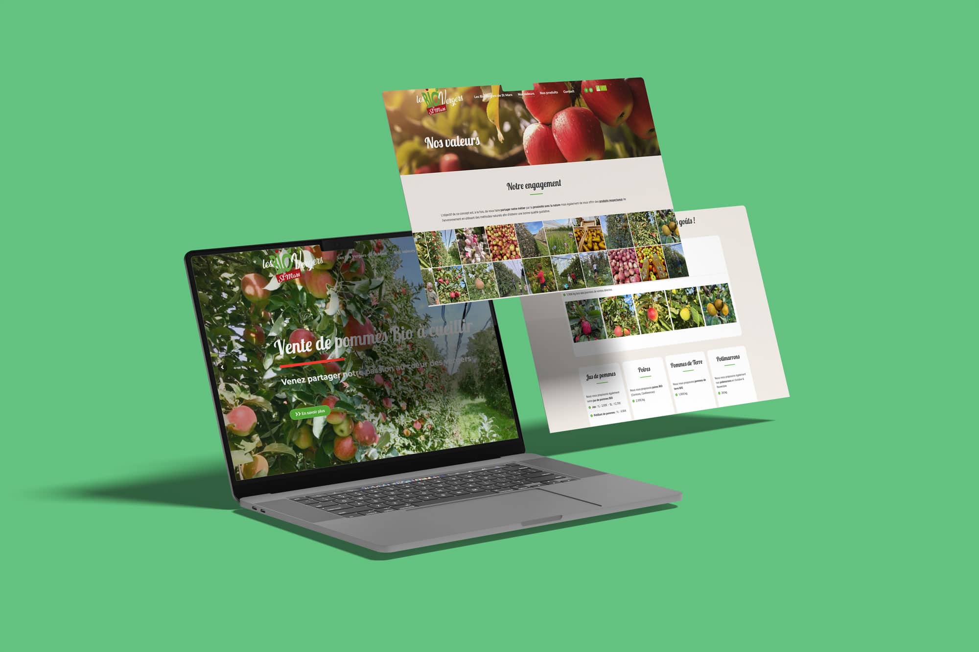 Création du site Internet des Bio Vergers de ST Mars